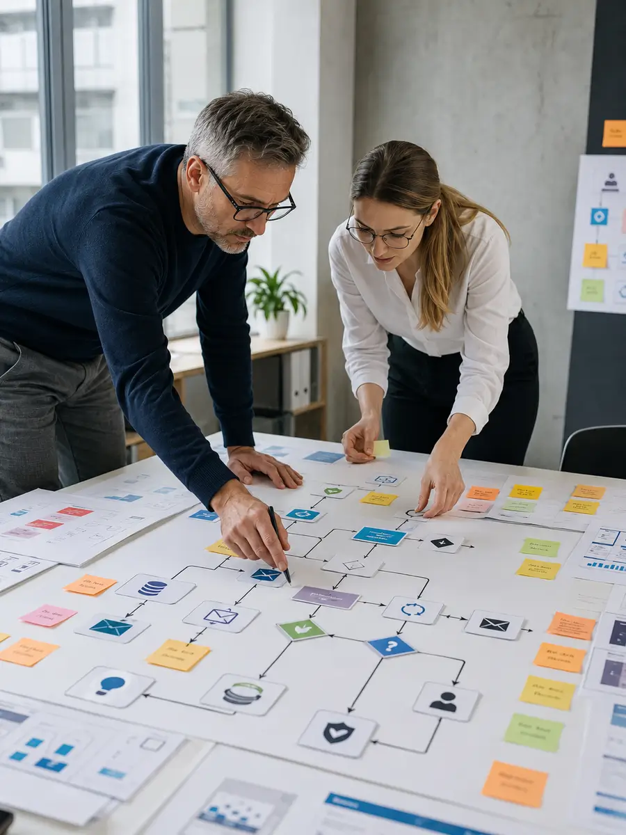 Návrh RPA workflow, validačných pravidiel, výnimiek a odovzdania človeku