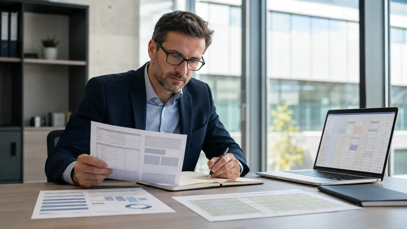 Finančný analytik kontroluje pripravenosť a kvalitu dát pred finančnou analýzou