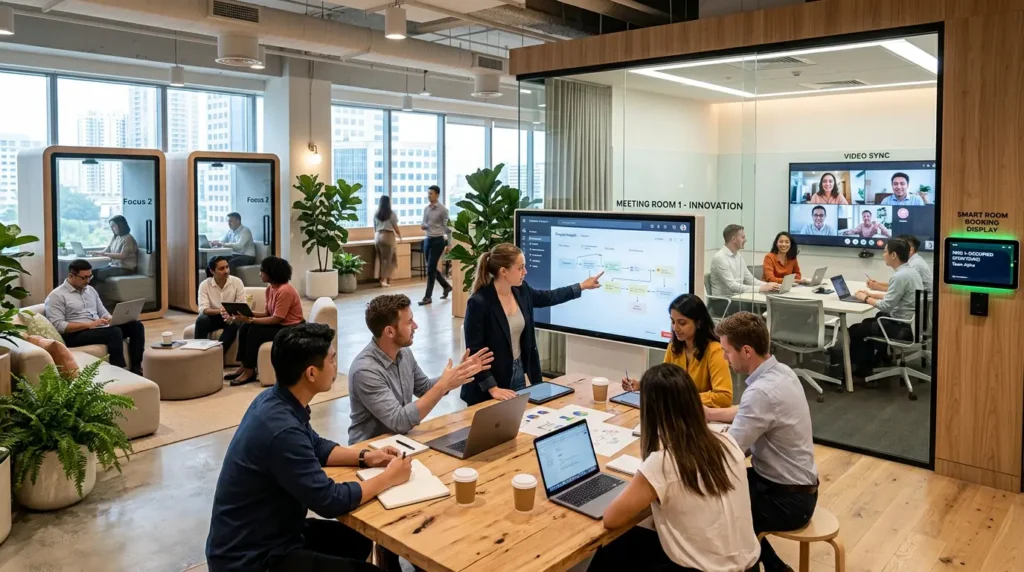 Tím pri návrhu smart workplace a hybridného pracovného modelu