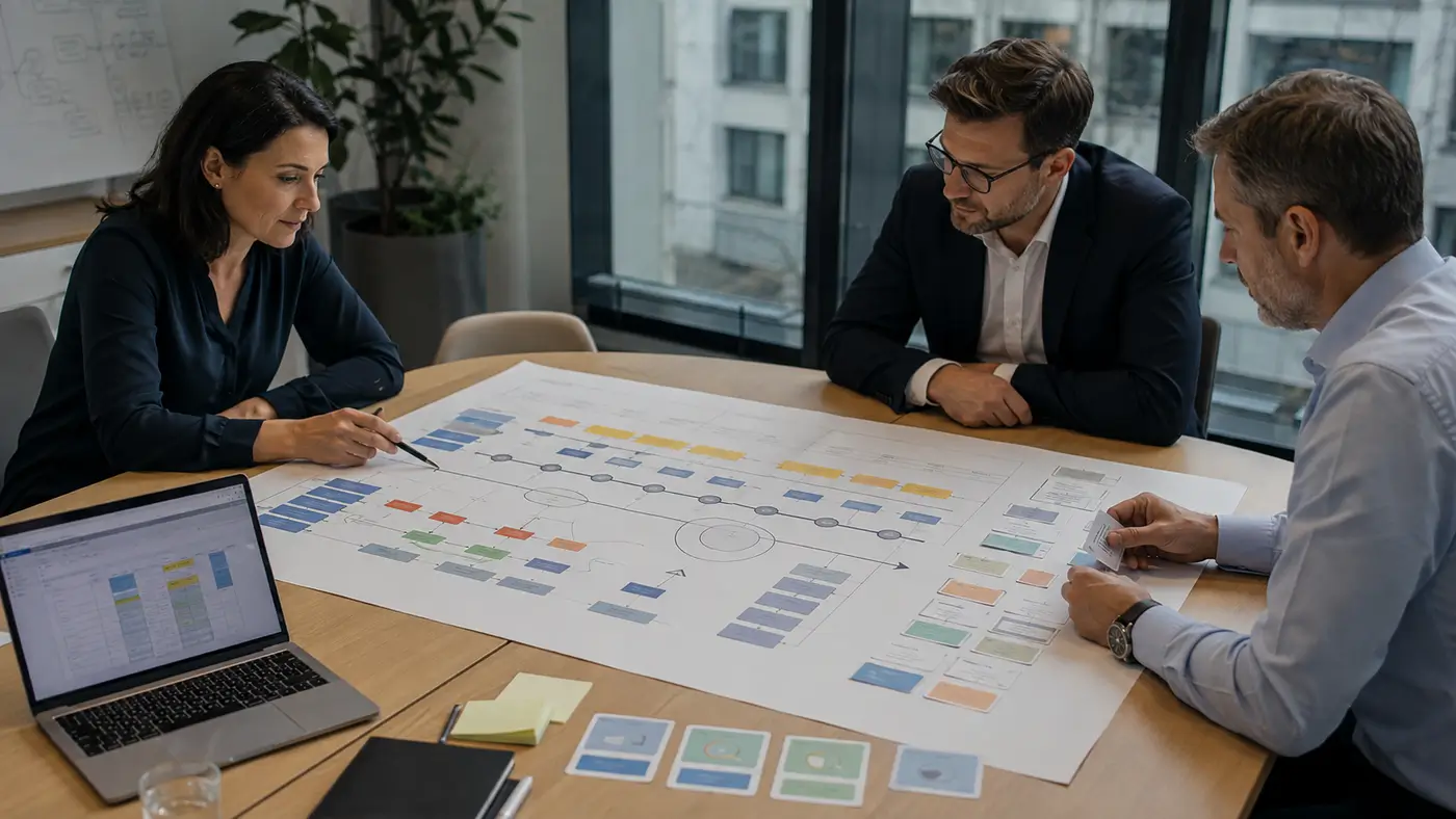 Profesionáli prepájajú strategické HR priority s roadmapou, vlastníctvom RACI, KPI a pravidelným review.